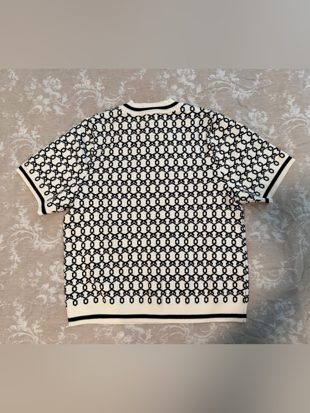 New Adrianna Papell, Black and Cream, Size Large - Picture 6 of 8